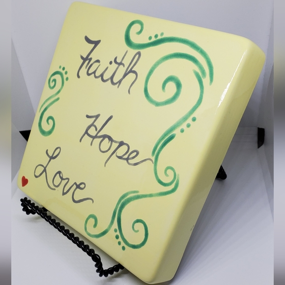 Handpainted Ceramic Tile - Picture 3 of 3